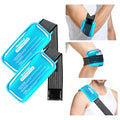 Ice Packs for Injuries Reusable 2-Pack Hot Cold Gel Pack with Strap Medium - color: Blue, size: Medium 10 x 5 Inch