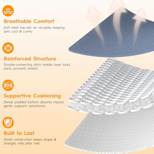 No Pull Dog Harness, No-Choke Soft Padded Reflective Dog Vest Harness with Front Clip & Top Handle, 2 Quick-Release Buckles, Adjustable for Small Medium Large Dogs - color: Abyss Navy, size: X-Small