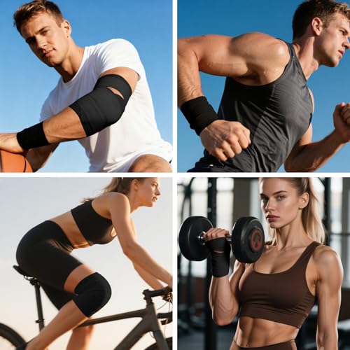 NUITPY 8 Pack Athletic Tape, Black Sports Tape - color: Black-8 Rolls