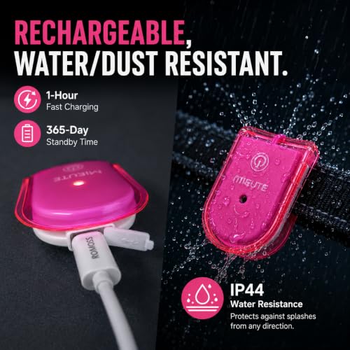 Clip-On Personal Safety Alarm 130dB for Women with LED Strobe - color: Hot Pink