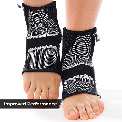 Nordic Lifting Ankle Compression Sleeve – Ankle Support for Women & Men - size: Medium
