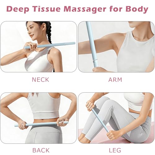 Muscle Roller Stick - Relieve Soreness & Improve Recovery - color: Babyblue