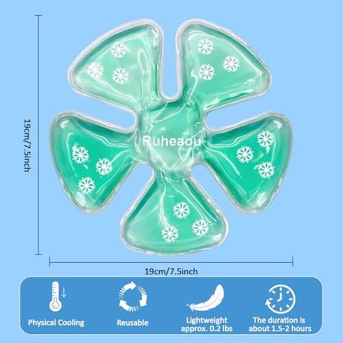 Head Gel Ice Pack, Helmet Ice Pack, Used for Catcher Helmets, Outdoor Sport, Equestrian Riding, Operation On The Head, Relieve Summer Heat and Keep Cool (2 Count) (Blue) (Cyan) - color: Cyan