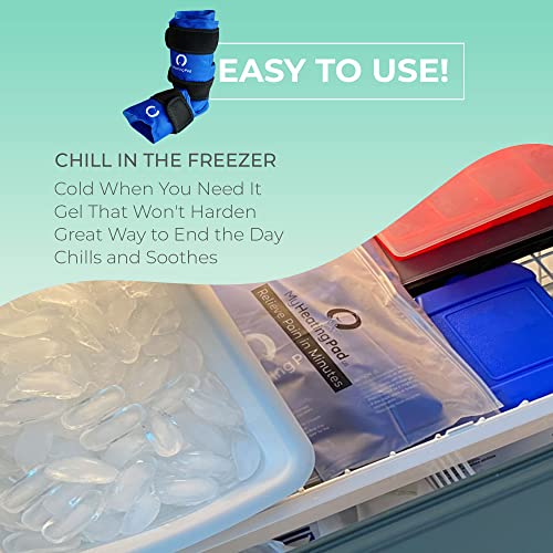 Foot and Ankle Gel Pack - Reusable Gel Ice Pack with Elastic Fastener - Cold Packs for Post-Surgery or Sport Injuries, Flexible Ice Packs - Foot Wrap and Ankle Ice Pack Wrap Compression - 1 Pack Blue - style: Ankle Gel Ice Pack