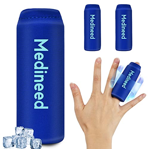 Medineed 2PCS Finger Gel Ice Pack Sleeves, Cold Therapy for Injuries, Blue - color: Blue