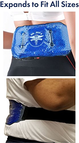 Medical Grade Pain Relief Flexible Ice Pack for Injuries | Dual Sided Soft Plush Hot Pack + Flexible Gel Beads Reusable Ice Pack | Great for Knee, Sciatica, Back, + Neck Pain | Bonus Extension Straps - style: Large Pack with Extension Straps