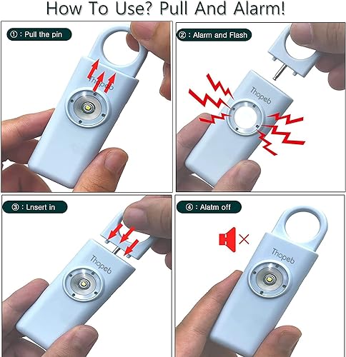 Thopeb Personal Safety Alarm for Women – Upgraded Rechargeable - color: Aqua