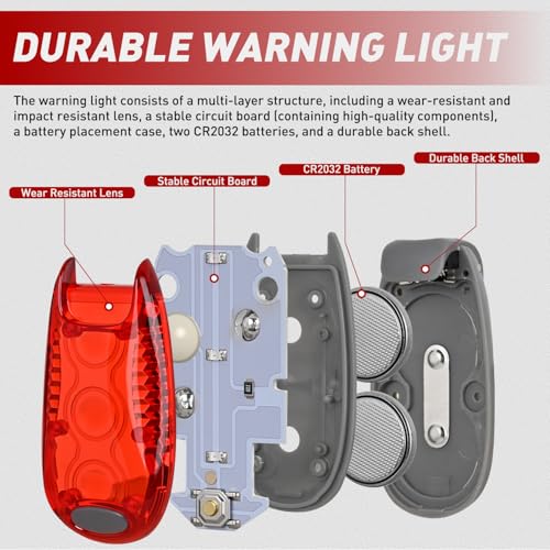 Nilight LED Safety Light 4PCS Red Green Marine Navigation Bike Tail Lights - color: 3LED Safety Light-Red Green
