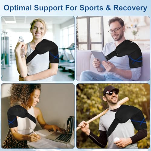 SuzziPad Shoulder Ice Pack Wrap for Pitcher Muscle Discomfort, 2 Packs, L - size: Large