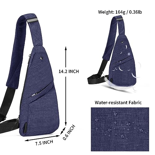 Seoky Rop Sling Bag Slim Personal Purse Pocket Small Crossbody Chest Bag - color: Blue-1, size: Small