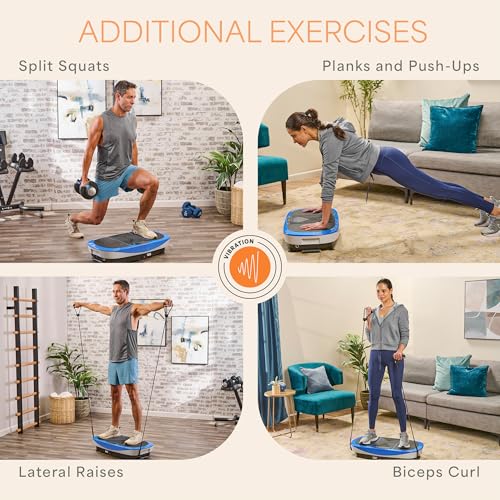 Lifepro Rumblex 4D Vibration Plate Exercise Machine with 7 Training Modes - color: Blue, size: Max