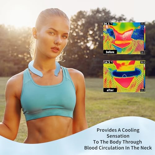 2PCS PCM Neck Cooling Tube with Insulated Bag, Reusable Ice Ring Neck Cooler Wrap, Wearable Cooling Neck Ring for Hot Summer Weather Outdoor Work, TPU Freezable Collar (Blue*2) - color: Double Blue
