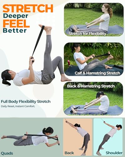 Nordic Curl Strap for Hamstring Strength & Stretching with Door Anchor