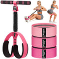 KUTIZE Booty Bands & Pedal Exercise Bands Resistance Bands Set for Women - color: 1-Pink Bands Set