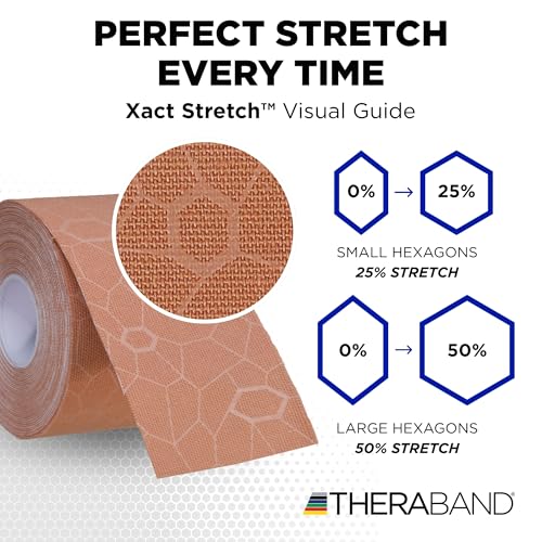 THERABAND Kinesiology Tape, Knee, Athletic, Shoulder, Roll, 2", Beige/Beige - color: Beige/Beige, size: 2" x 16.4, style: 1 Roll