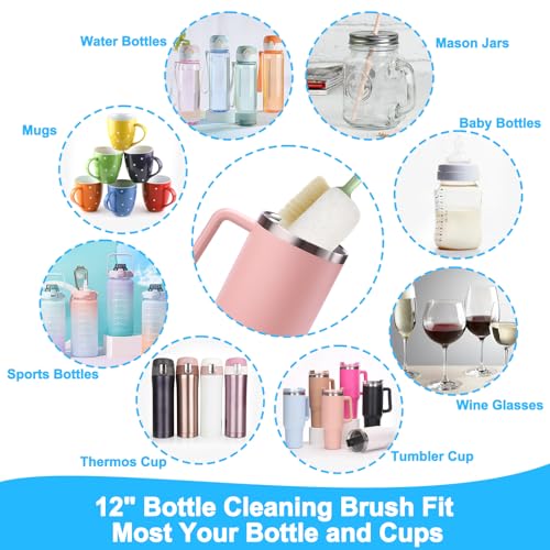 XANGNIER 5 in 1 Bottle Cleaning Brush Set,Multifunctional,7 Pcs - size: 7 pack
