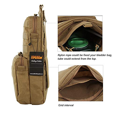EXCELLENT ELITE SPANKER Tactical MOLLE Hydration Pack for 3L Water Bladder - color: Coyote Brown
