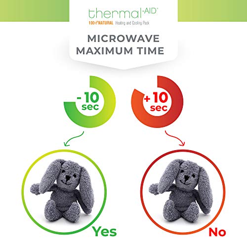 Thermal-Aid Zoo Mini — (Baxter the Bunny) — Mold-Resistant, Washable Hot & Cold Pack for Kids — Heating and Cooling Pad with Natural Corn Filling — Reusable Plush Toy - size: Mini Rabbit