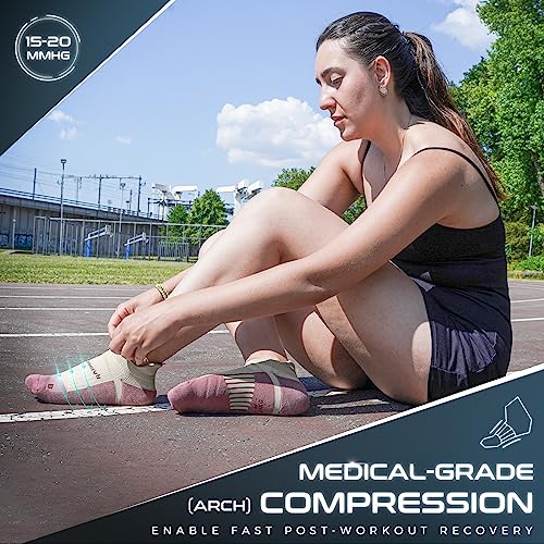 Rahhint Running Ankle socks Coolmax Moisture Wicking & Breathable Cushioned - color: Purple, size: Small