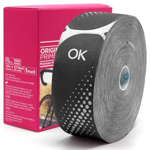OK TAPE Kinesiology Tape Elastic 100 Strips 10" Precut 2in x 83.4ft 1 Roll - color: Black, size: 100 PCS