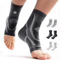 3 Pairs Neuropathy Socks for Women & Men, Toeless Compression Socks - color: A-Gray+Black+White, size: Small