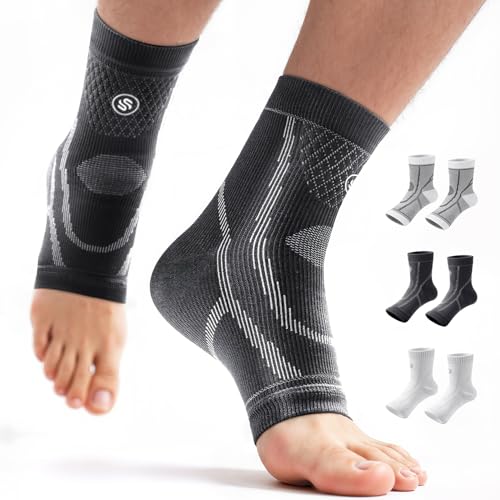 3 Pairs Neuropathy Socks for Women & Men, Toeless Compression Socks - color: A-Gray+Black+White, size: Small