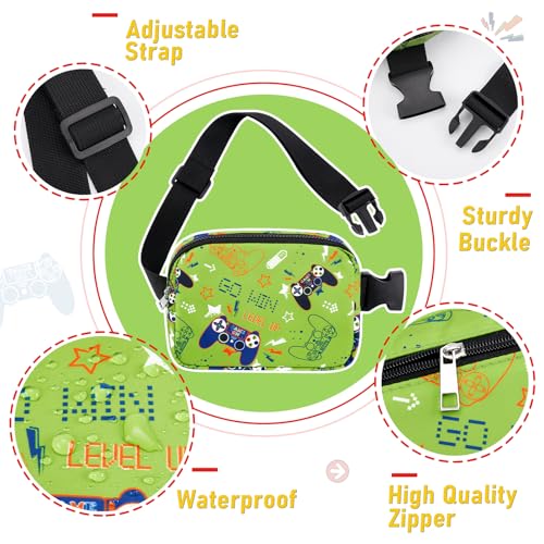 WAWSAM Fanny Pack Kids Belt Bag, Game Crossbody Bag with Adjustable Belt - color: Game