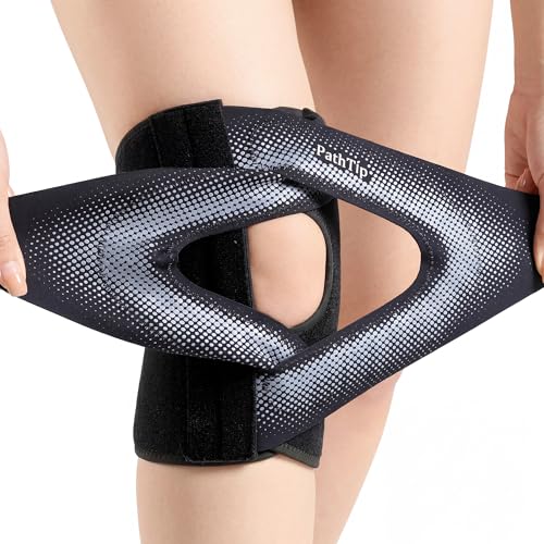 Knee Brace for Men and Women, Dual X-Straps and 4 Side Stabilizers - color: Black, size: X-Large