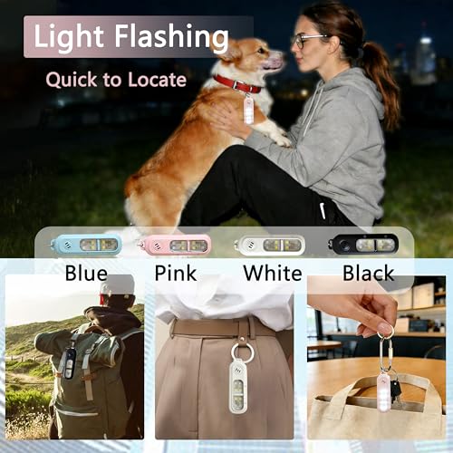 130DB Rechargeable Personal Alarm | One-Button Alarm | 4 Flash Light Modes | Equipped with a Back Clip | Free Keychain Included | Ideal for Women, Kids and the Elderl（Pink） - color: Pink