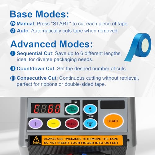 Ribbon Cutting Machine - 999mm Max Cut Length, Ideal for Shipping, Schools, Restaurants, Offices & Home Use, Durable & Precision Cutting Tool