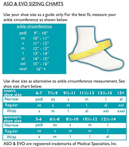 Med Spec ASO Ankle Stabilizer - size: Small, style: Ankle Stabilizer + BRACE,223611