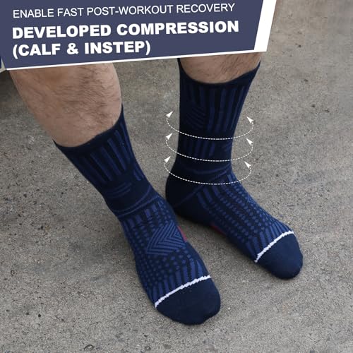 Jspupifip 4 Pairs Running Compression Socks for Men Women