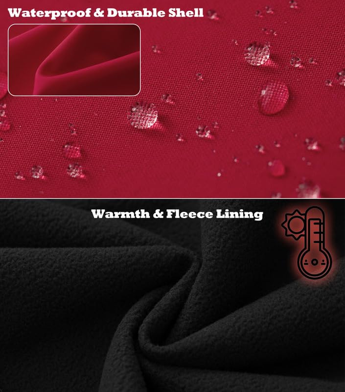 KVE Women's Windproof Waterproof Lightweight Softshell Vest - color: Red, size: Small