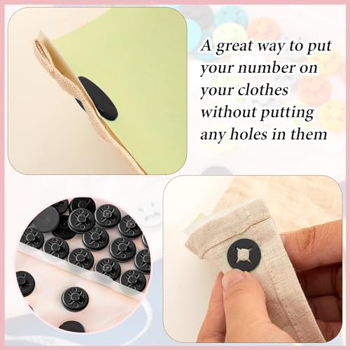 Juexica Race Bib Clips Running Number Holder - color: Black