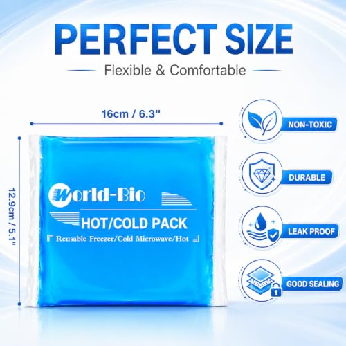 Soft Gel Cold Packs for Injuries, 4 Pack, Reusable Small Ice Packs - color: 5.5" X 5.1" - 4 Ice Packs