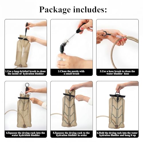 Patelai 2 Set 8 in 1 Reservoirs Hydration Bladder Cleaning Kit - color: Black