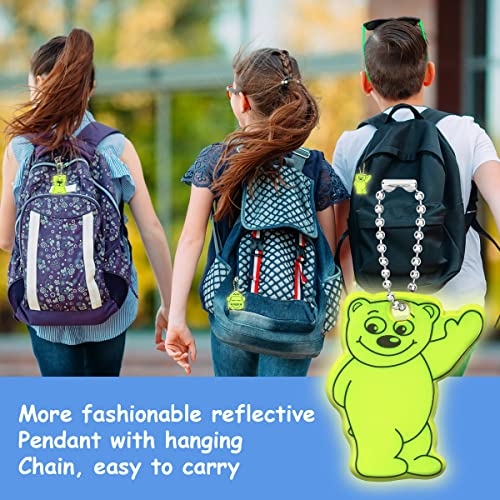 OSDUE Reflector Pendant, 16pcs Waterproof Child Safety Reflector Pendant for School Bag, Wheelchair, Bicycle and Running - color: pets