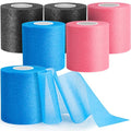 AYNAUHX Pre Wrap Prewrap Athletic Tape, 6 Pack Athletic Sports Wrap - color: Black, Pink, Blue