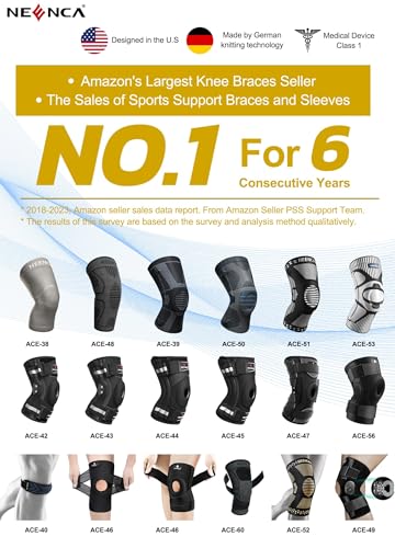 Compression Knee Brace for Women & Men - 2 Pack with Adjustable Straps - color: 2 Pack - Black, size: Small
