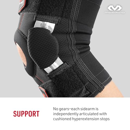 McDavid Hinged Knee Brace for Men & Women, Maximum Knee Support & Compression for Stability & Recovery, Ligament, Hyperextension Support - SMALL - size: Small