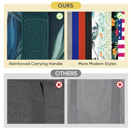 BALEINE Insulated Reusable Grocery Bags with Zippered Top, Large Cooler Bag - color: Blossom Season, size: 4 Pack