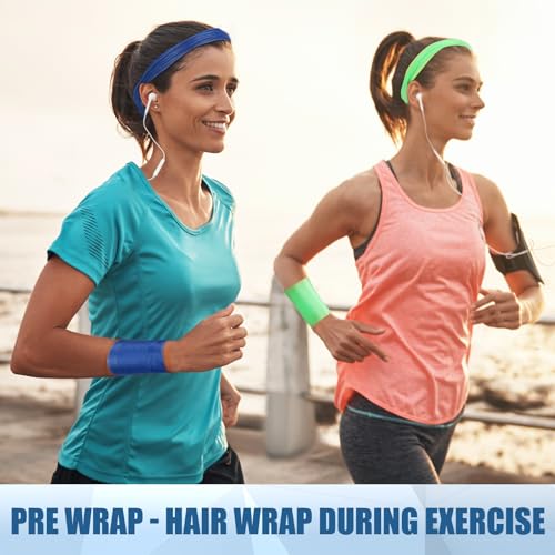 Pre Wrap Athletic Tape 2 Pack, 2.76 Inch x 30 Yards Foam Underwrap, Black - color: Black