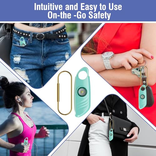 Safe Sound Personal Alarm, 2 Pack 140db Siren, Strobe Light Key Chain, Safety Devices for Women, Men, Children, Elderly
