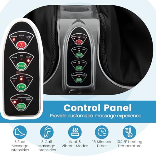 ARLIME Foot and Calf Massager, Shiatsu Foot Massager Machine - color: Grey