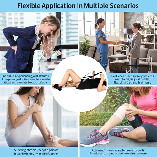 Knee Replacement Recovery Aids, Full Heel Wrap Rehab Strap Supports (Classic)