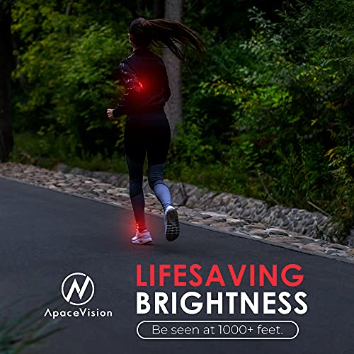 LED Safety Light (2 Pack) with Bonus Items – Clip On Strobe/Running Lights for Runners, Dogs, Bikes, Walking and More - color: Red