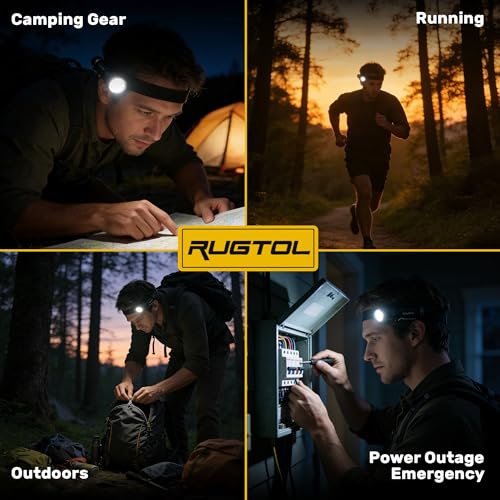 Rugtol Headlamp, USB C Rechargeable Battery Powered Head Lamp LED Flashlight with Clip Magnetic Base, 1000 Lumens Zoomable Aluminum Headlamp IPX4 Waterproof for Hard Hat Working Running Hiking - size: 1000 lm - Zoomable
