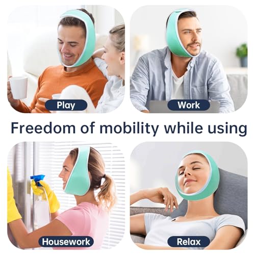 ZNÖCUETÖD Wisdom Teeth Ice Pack Face Head Wrap for Wisdom Teeth Removal Toothache Pain Relief, TMJ, Jaw Ice for Face Oral Surgery, Dental Implant with 4 Reusable Hot Cold Gel Packs (Mint Green) - color: Mint Green With 4 Ice Packs