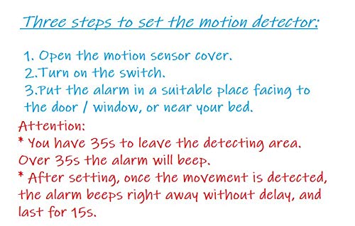 Portable Mini Motion Detector Alarm + 120DB Ear-Piercing Siren + SOS LED Light, Hotel Door Room Security Device for Female Women Kids Life Safety While Travelling Alone 2-Pack
