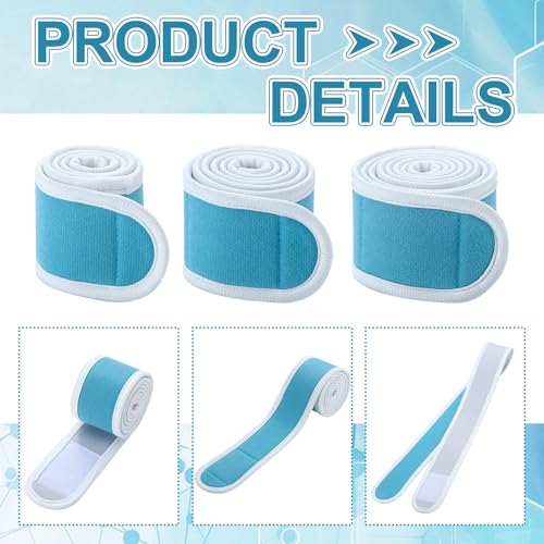 Geiserailie 3 Pcs Compression Wrap Binder Tape with Hook Loop Fastener Straps for Legs, Knees, Ankles, Wrists, Shoulders - size: 2.5" W x 24" L, 2.5" W x 36" L, 2.5" W x 48" L